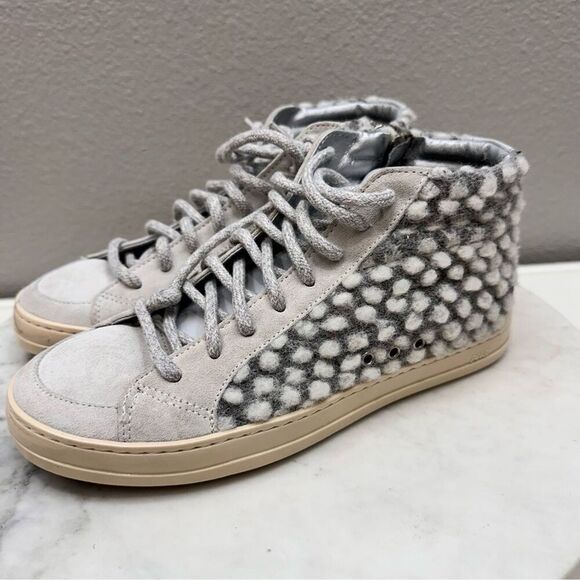 P448 Sneakers Womens Size 7 Gray High Top Lace Up Sneaker Shoes - Picture 4 of 11